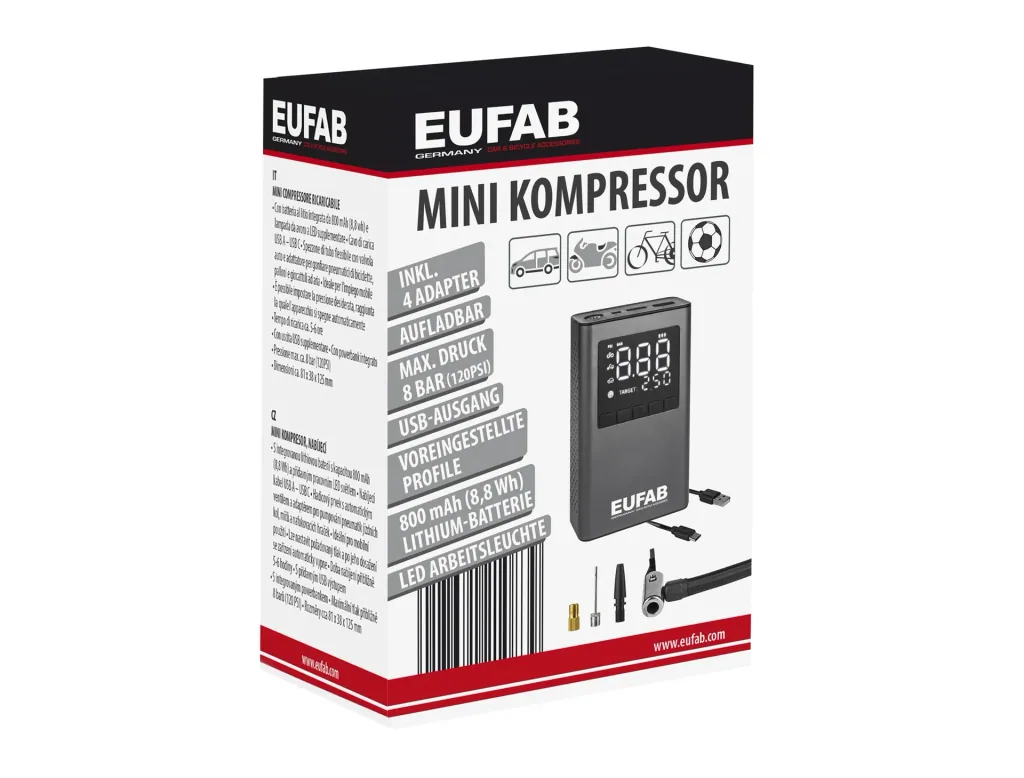 Mini Kompressor, aufladbar