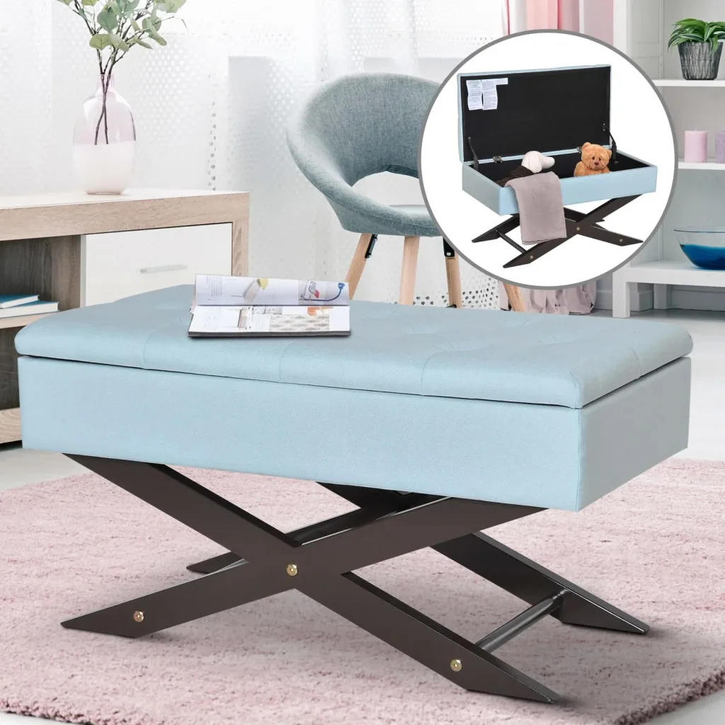 Sitzbank mit Stauraum Aufbewahrungsbox Polsterbank L80 x B40 x H42 cm