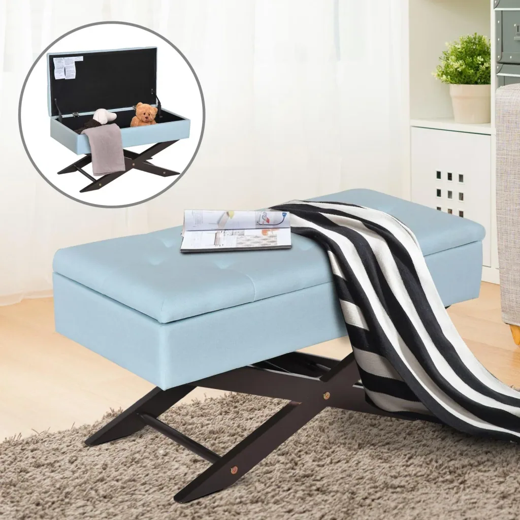 Sitzbank mit Stauraum Aufbewahrungsbox Polsterbank L80 x B40 x H42 cm