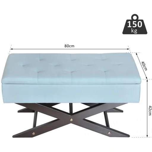 Sitzbank mit Stauraum Aufbewahrungsbox Polsterbank L80 x B40 x H42 cm