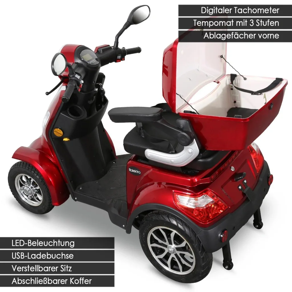 E-Quad 25 V. 2 rot - 1.000 Watt + Straßenverkehrszulassung