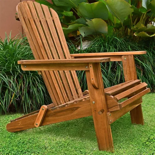 Adirondack Gartenstuhl / Liegestuhl - Akazienholz - faltbar