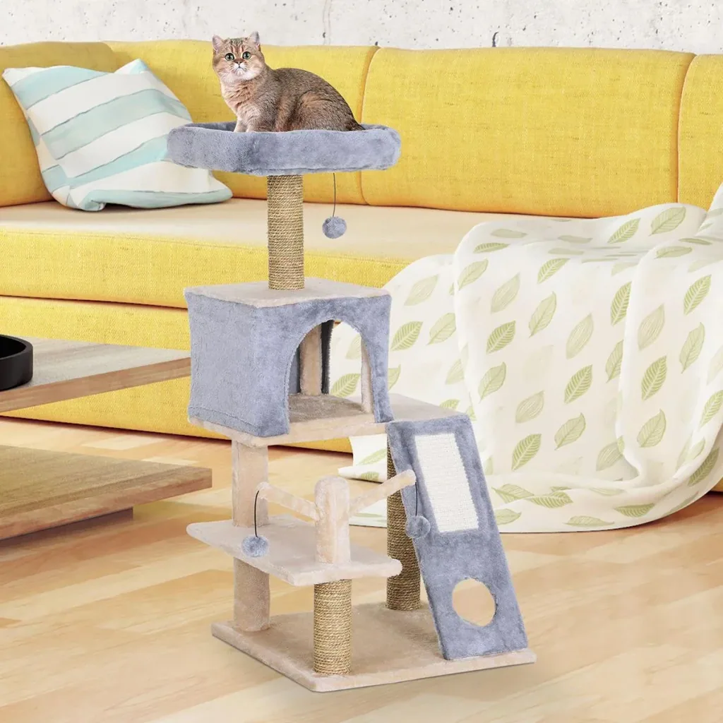 Kletterbaum für Katzen grau