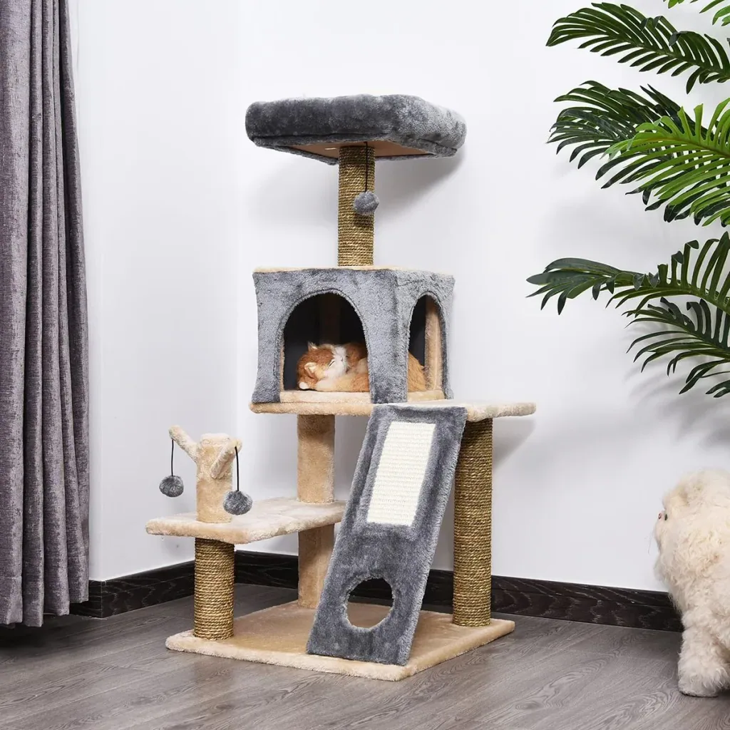 Kletterbaum für Katzen grau