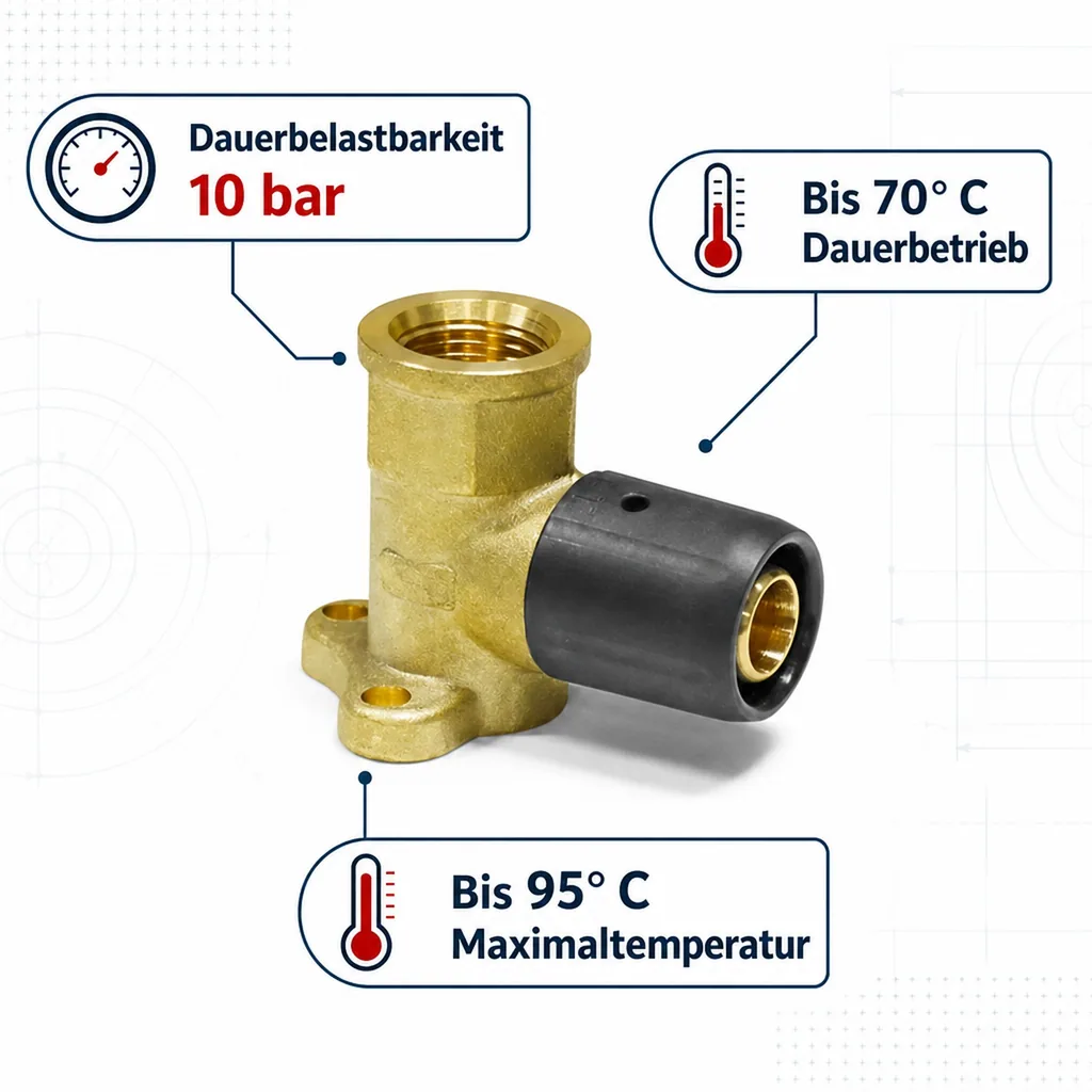 Steckfitting 16mm, Wandwinkel, Installation ohne Pressen