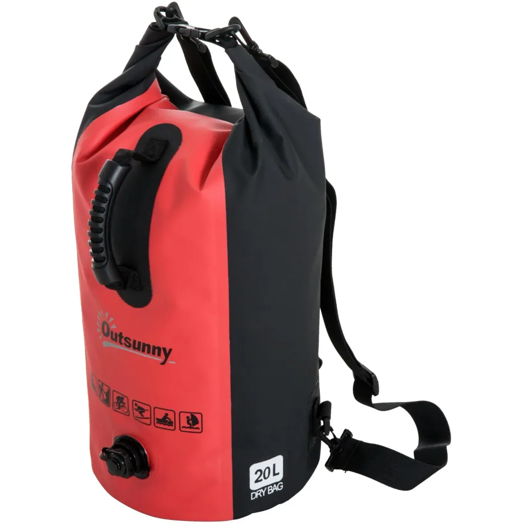 Wasserdichter Rucksack Tasche Beutel Packsack mit Handybeutel 20L Rot