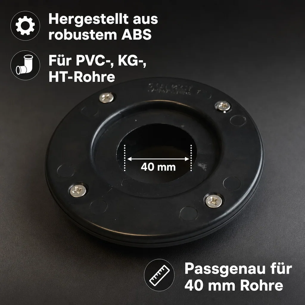 Folienflansch, Tankdurchführung, Teichfolie Durchführung, 40 mm
