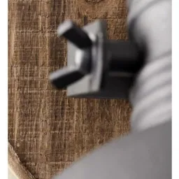 Wandspot Mila bundesweit metal mat Holzschwarz Holz 40W Ø 20 cm E14