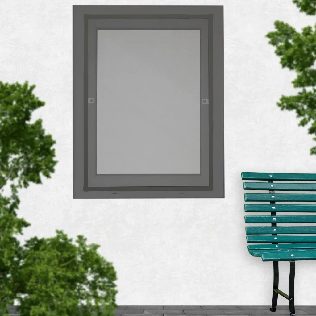 Teleskop-Insektenschutzfenster slim mit Pollenschutz ViPer 120 x 140 cm, anthrazit