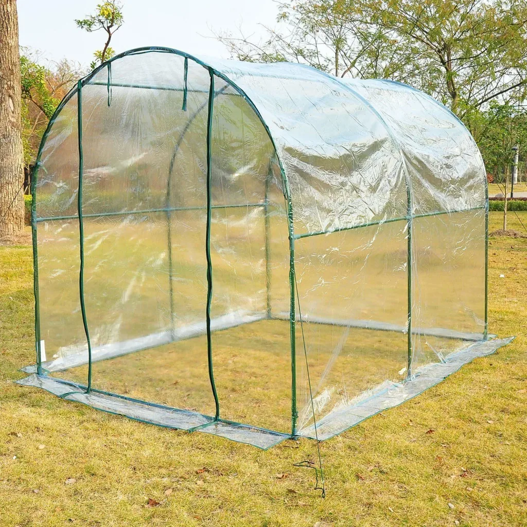 Gewächshaus 2,5x2x2m Foliengewächshaus Transparent