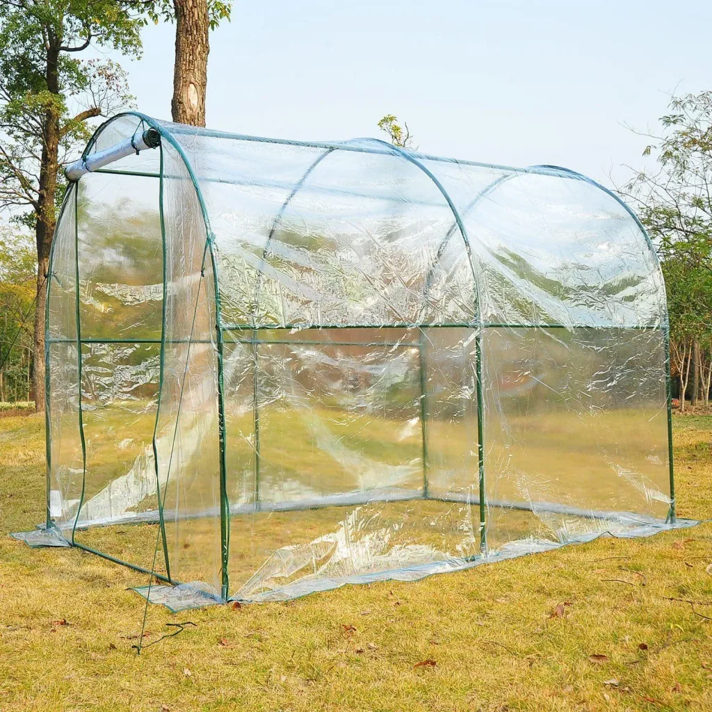 Gewächshaus 2,5x2x2m Foliengewächshaus Transparent