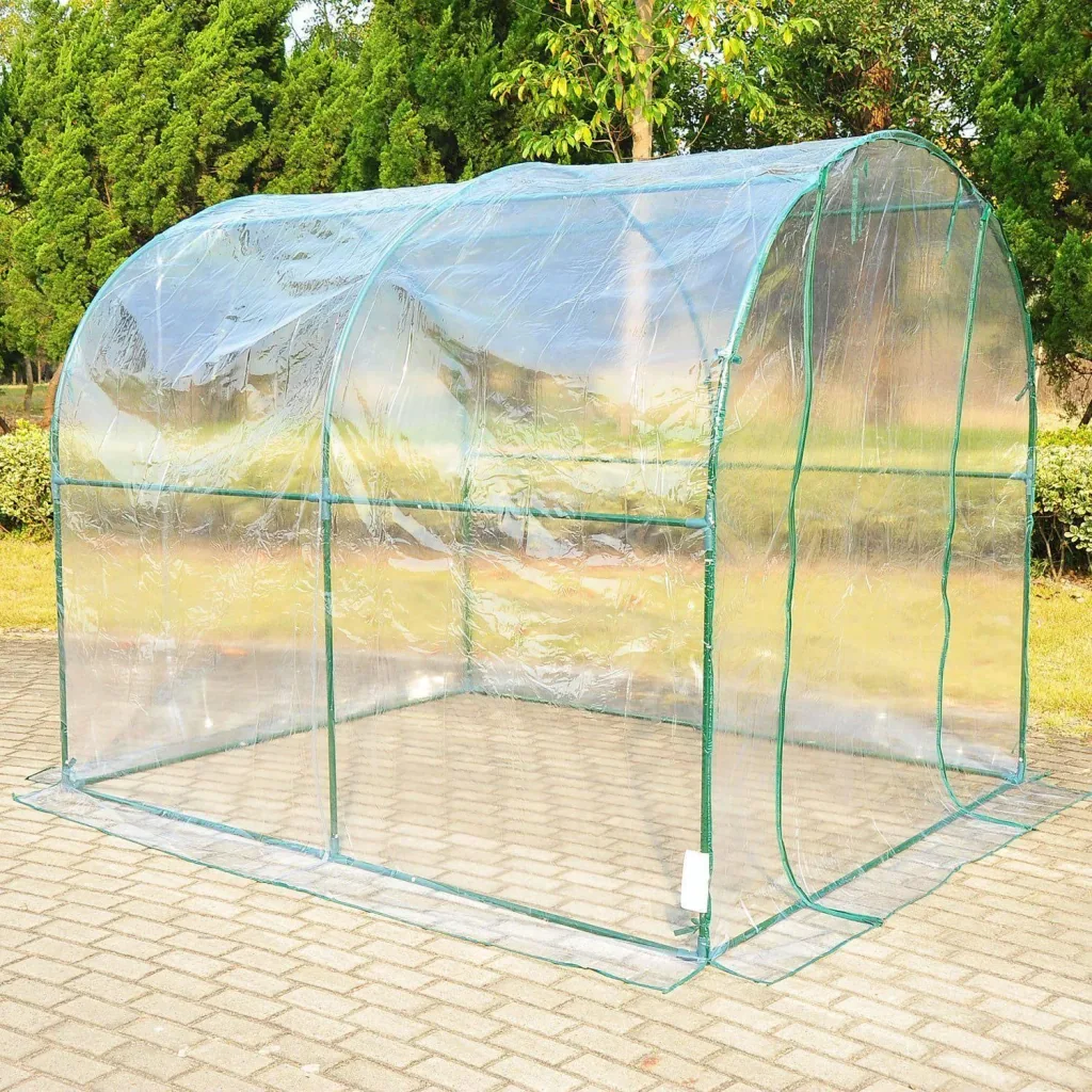 Gewächshaus 2,5x2x2m Foliengewächshaus Transparent