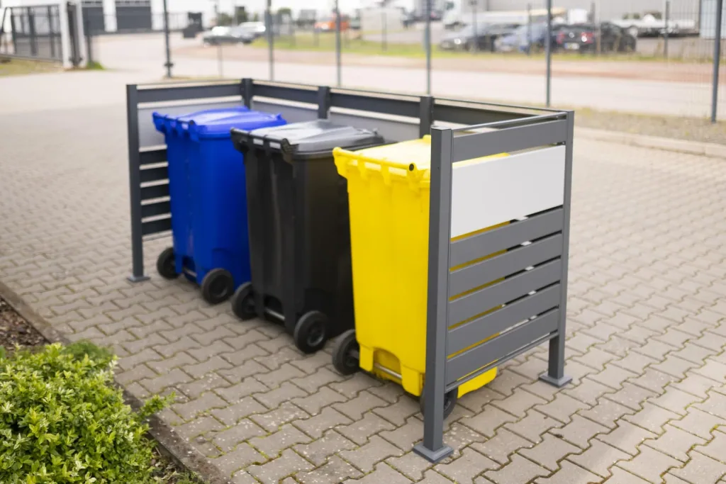 Mülltonnenverkleidung Planum 3er Box, 120 cm, anthrazit