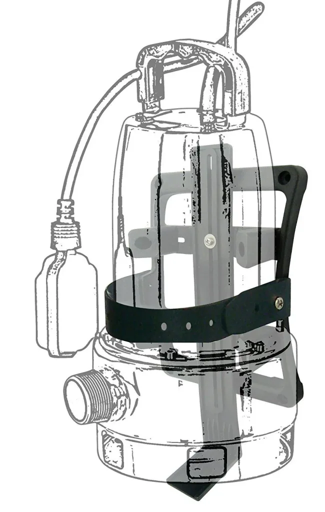 Schmutzwasser Tauchpumpe dauerlauffest, DTX 7500 T inkl. Trägersystem , bis 7.500 l/h Fördermenge
