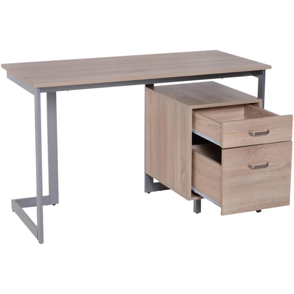 Computertisch PC-Tisch Schreibtisch Arbeitstisch Bürotisch 2 x Schublade 120 x 58 x 76 cm