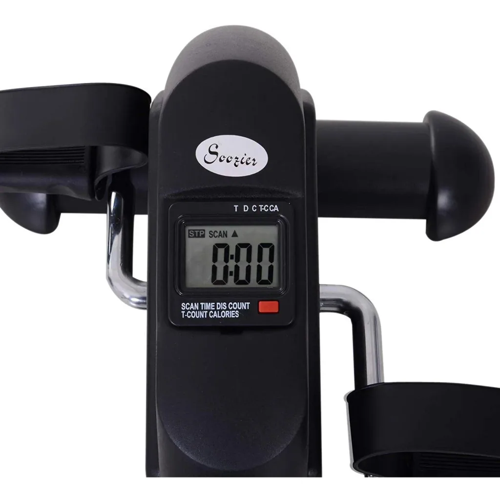 Heimtrainer Mini Bike Pedaltrainer Trainingsrad Fahrradgerät mit LCD-Display Metall Schwarz 39 x 40 x 31 cm