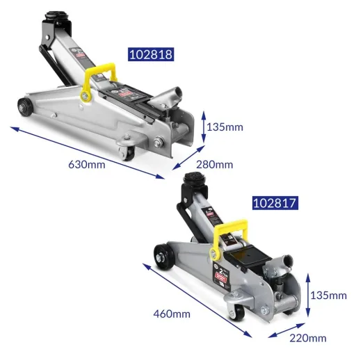 Hydraulischer Wagenheber mit 3 Tonnen Hubgewicht