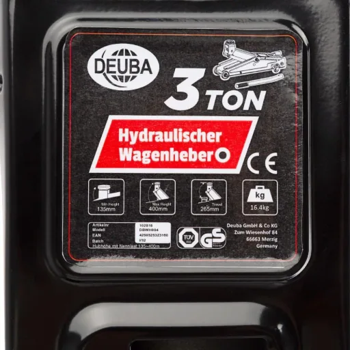 Hydraulischer Wagenheber mit 3 Tonnen Hubgewicht