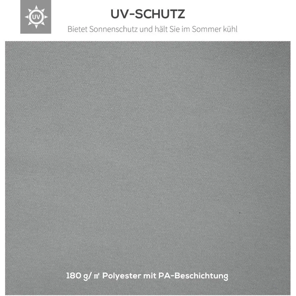 Ersatzdach Pavillondach für Metallpavillon Gartenpavillon Partyzelt Gartenzelt Polyester 3x4m Hellgrau