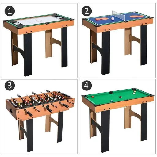 4 in 1 Multi Spieltisch Tischkicker Tischfussball Kicker Hockey Billard