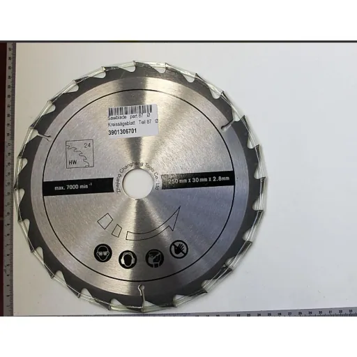 Kreissägeblatt 24T 250x30 mm - Passend für HS100S