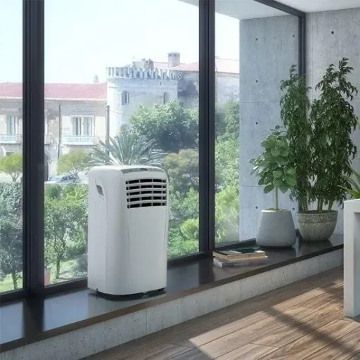 Mobiles Klimagerät mit Luftschlauch und Fensterdichtungsset - Splendid Dolceclima Compact 9 P - 9.000 BTU/h