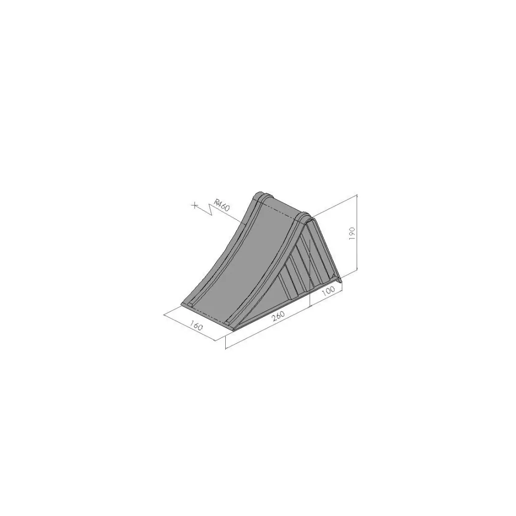 Unterlegkeil UK46, 5.000 kg Radlast