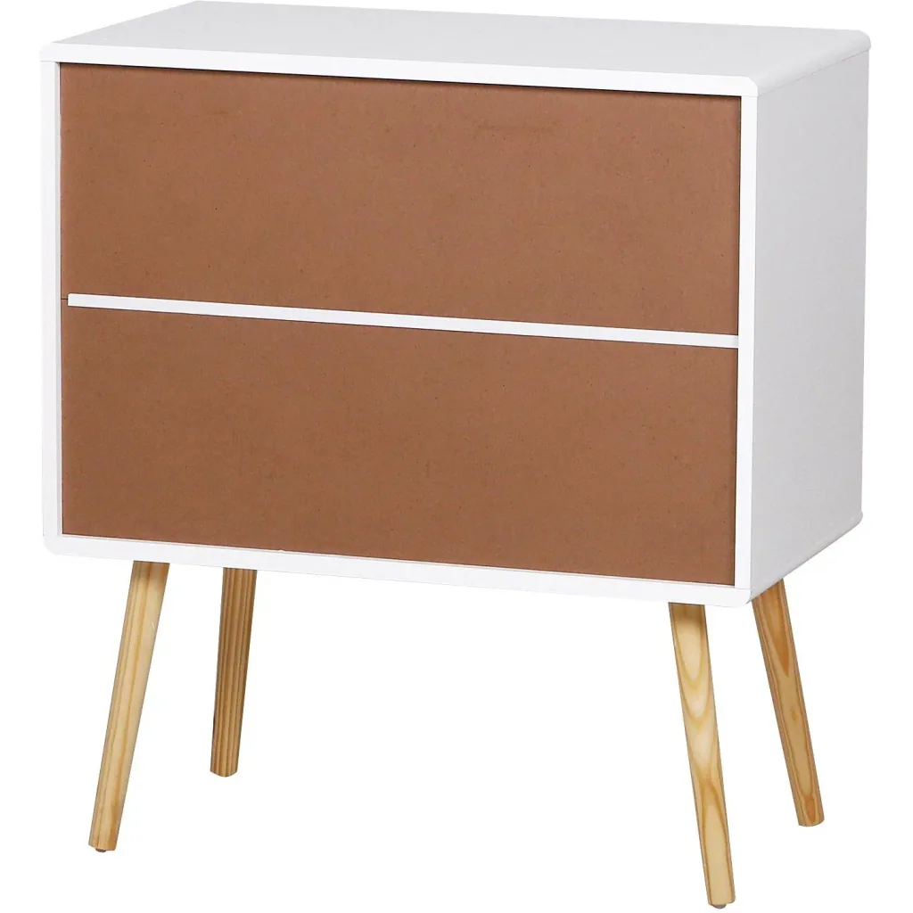 Nachttisch Schrank Nachtschrank Nachtkommode Sideboard mit 3 Schubladen Holz Weiß 73 x 40 x 81,5 cm
