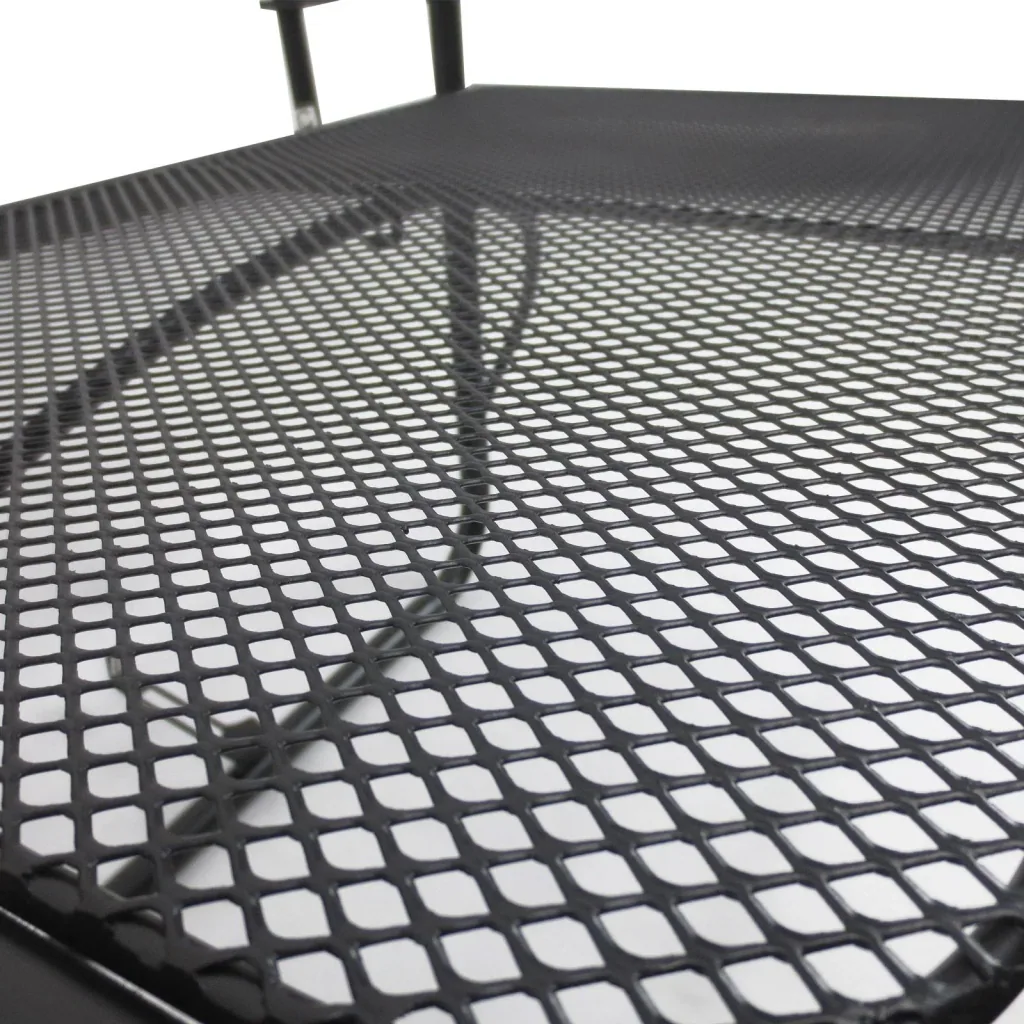 Balkonhängetisch Hängetisch höhenverstellbar viereckig Terrasse Metall Schwarz L60 x B56,5 x H45 cm