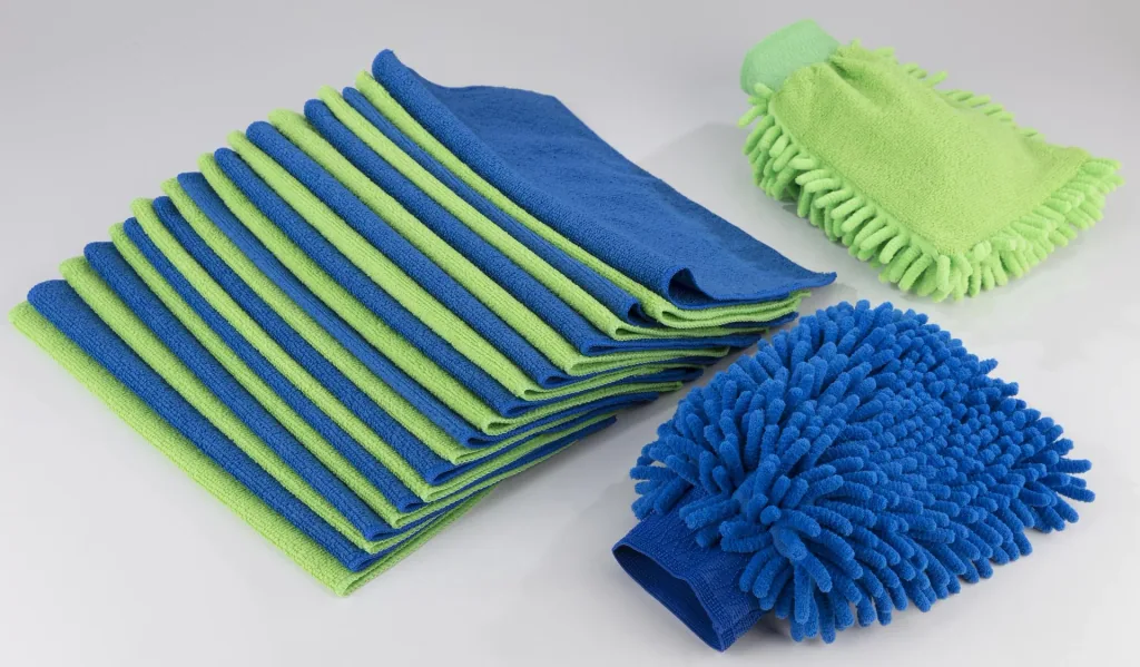 Power Mikrofaser Putzset + GRATIS dazu 2 Handschuhe, 22-teilig
