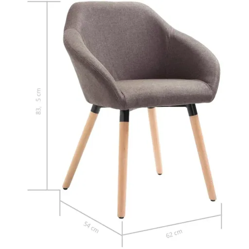Esszimmerstühle Stoff taupe