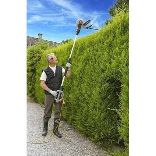 MAXXGARDEN TELESKOP-HECKENSCHERE 140° SCHWENKBARER KOPF - 180° SCHWENKGRIFF 710W - 58,5 CM - 1700 U/MIN.