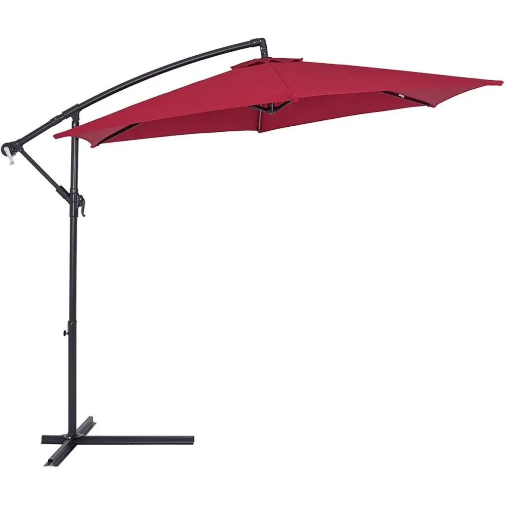 Sonnenschirm Aluminium Ø 300cm rot mit UV-Schutz 40+