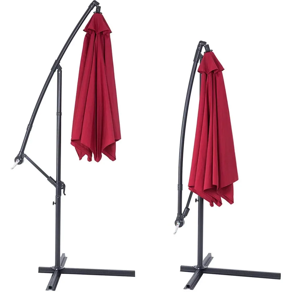 Sonnenschirm Aluminium Ø 300cm rot mit UV-Schutz 40+