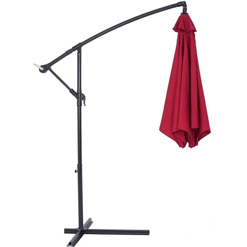 Sonnenschirm Aluminium Ø 300cm rot mit UV-Schutz 40+