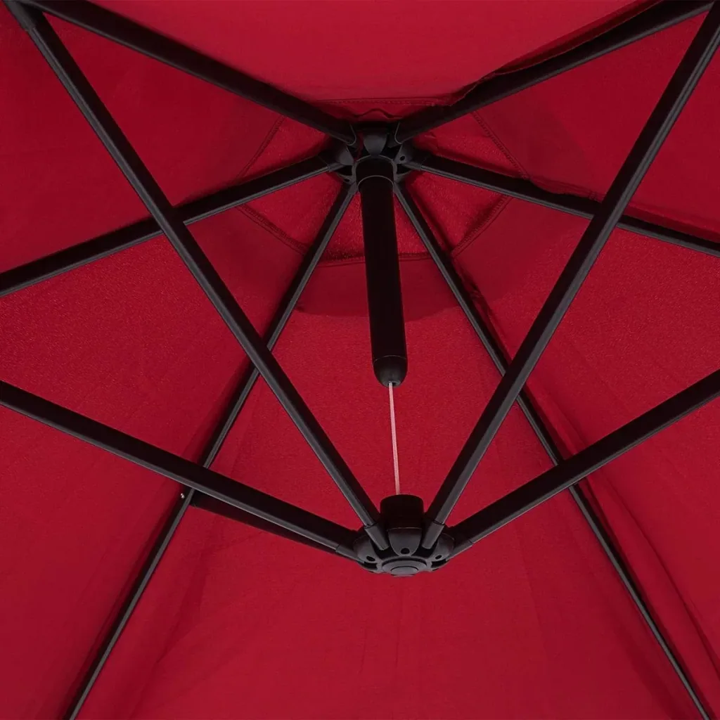 Sonnenschirm Aluminium Ø 300cm rot mit UV-Schutz 40+