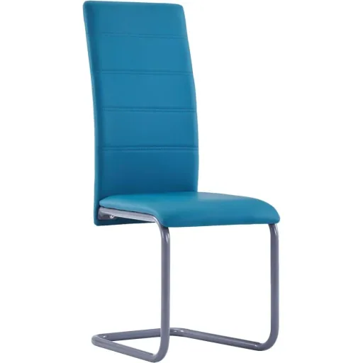 Esszimmerstühle 2-Sitzer Kunstleder blau