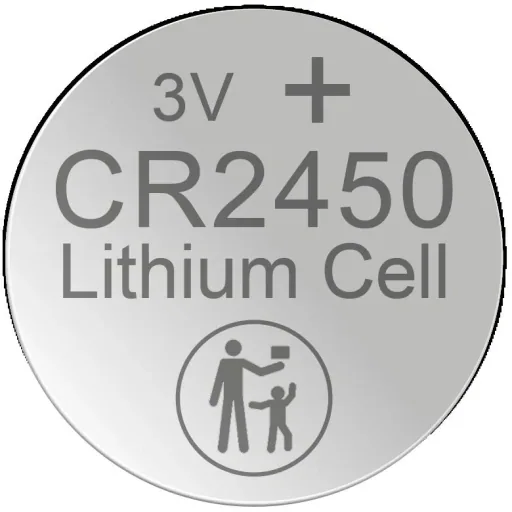 Lithium Knopfzelle CR2450, 3 Volt - 5 Stück