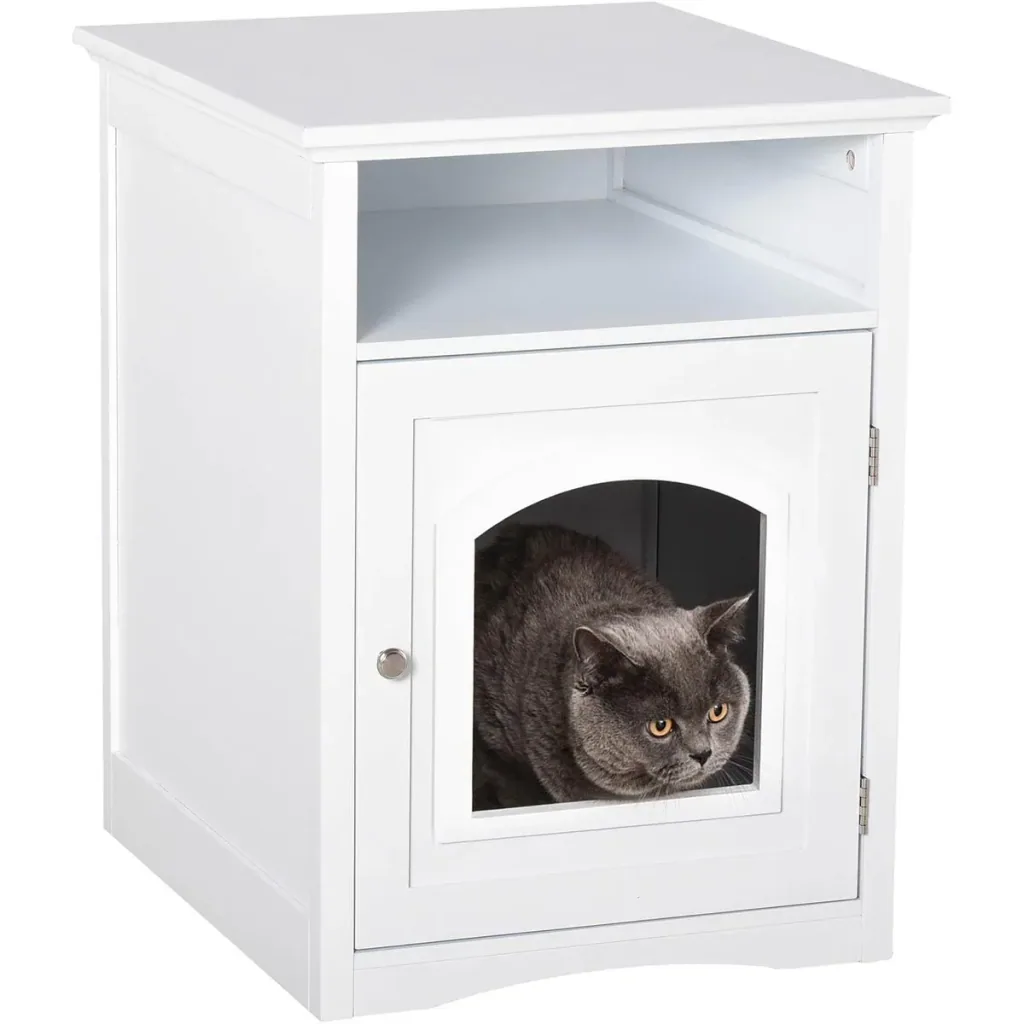 3in1 Toilettenschrank für Katzen weiß