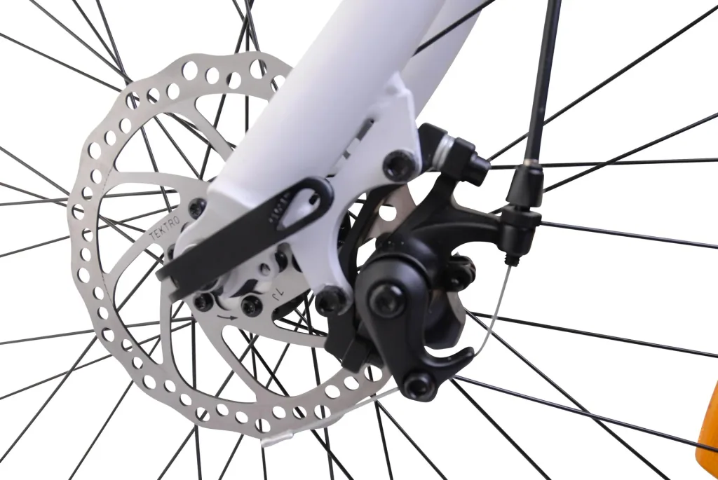 Damen Alu Elektro Trekking-Bike, 27,5 Zoll, Rahmenhöhe 44 cm, 21-Gang Kettenschaltung, weiß, " Voga Bianco "
