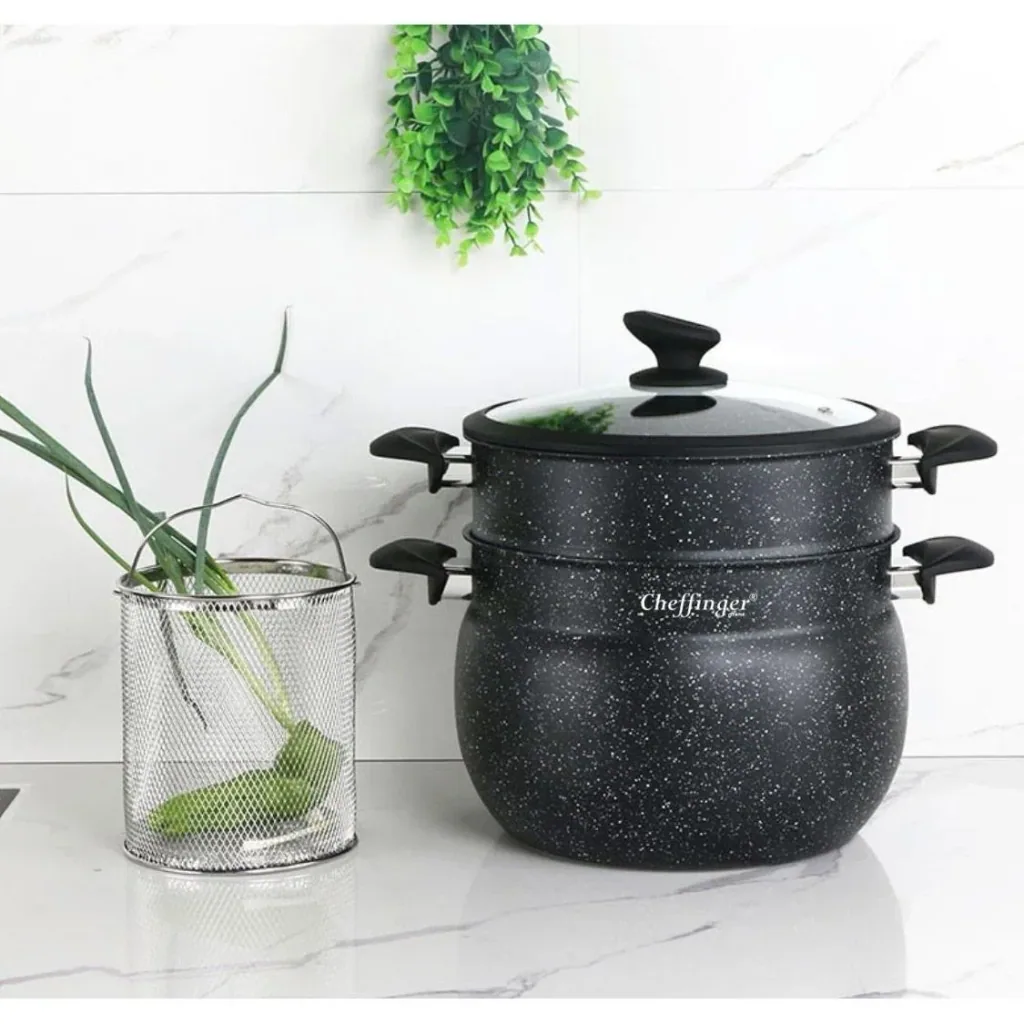 Couscous-Pfanne - 24cm - 8L - Schwarz