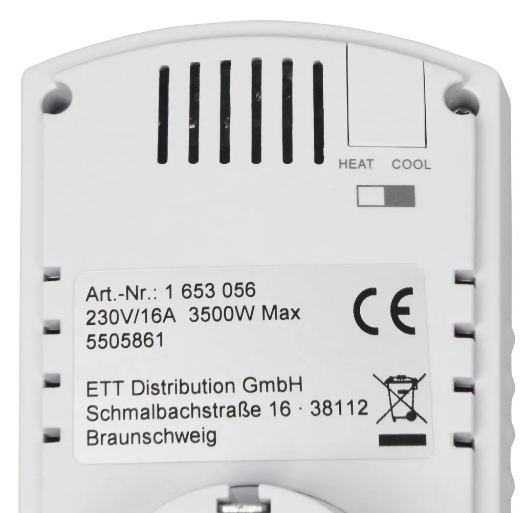 Steckdosen-Thermostat 5-30°C, 3500W