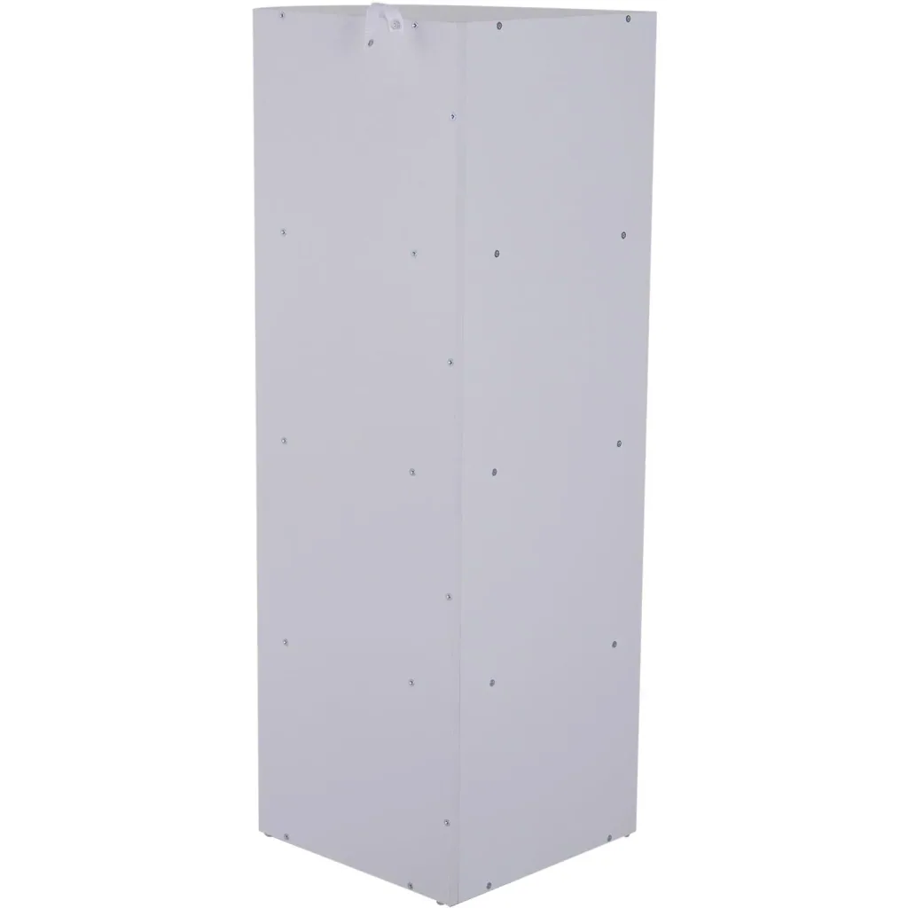 Eckregal Standregal Bücherregal Dekoregal Holzregal fächerförmig 4 Fächer Weiß 39,5 x 39,5 x 120 cm