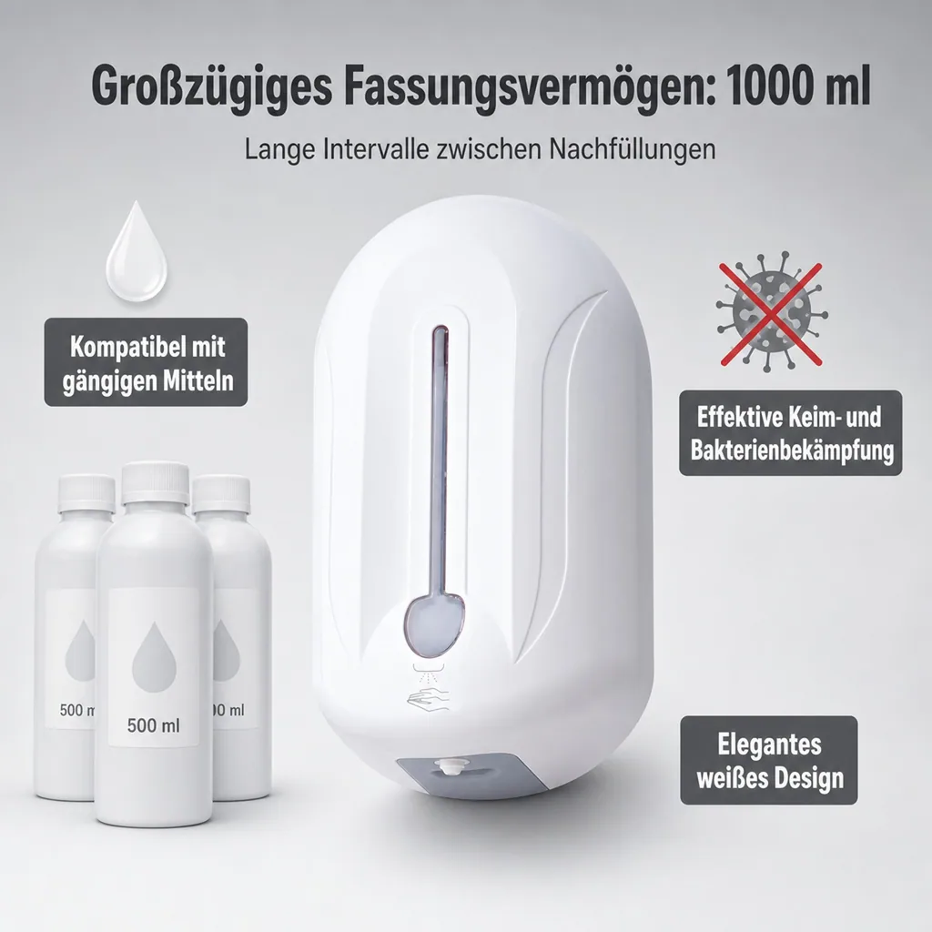 SARO Desinfektionsspender, Desinfektionsmittelspender Sensor - Sonja, Weiß