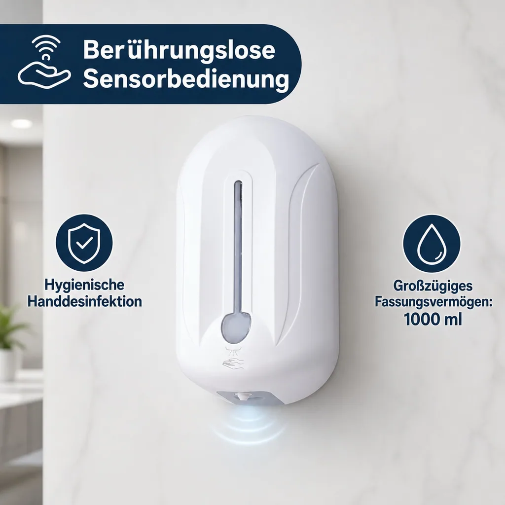 SARO Desinfektionsspender, Desinfektionsmittelspender Sensor - Sonja, Weiß
