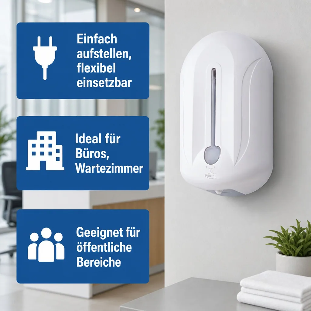 SARO Desinfektionsspender, Desinfektionsmittelspender Sensor - Sonja, Weiß