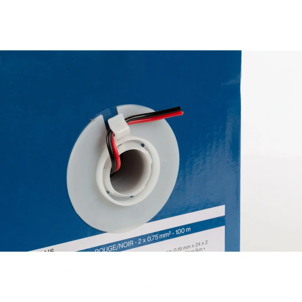 Lautsprecherkabel 2x0,75mm², 100 Meter, rot schwarz, Spule, reiner OFC-Kupferdraht, Audioinstallation, professionelle Beschallung, Studio, Live, Zuhause