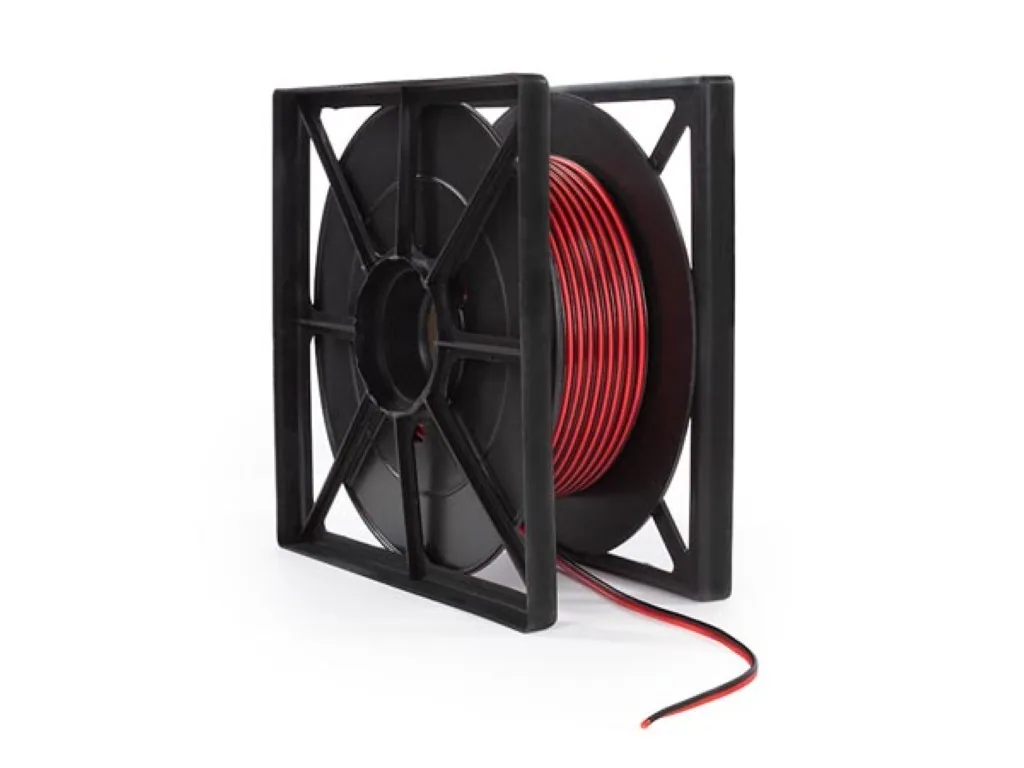Lautsprecherkabel 2x0,75mm², 100 Meter, rot schwarz, Spule, reiner OFC-Kupferdraht, Audioinstallation, professionelle Beschallung, Studio, Live, Zuhause