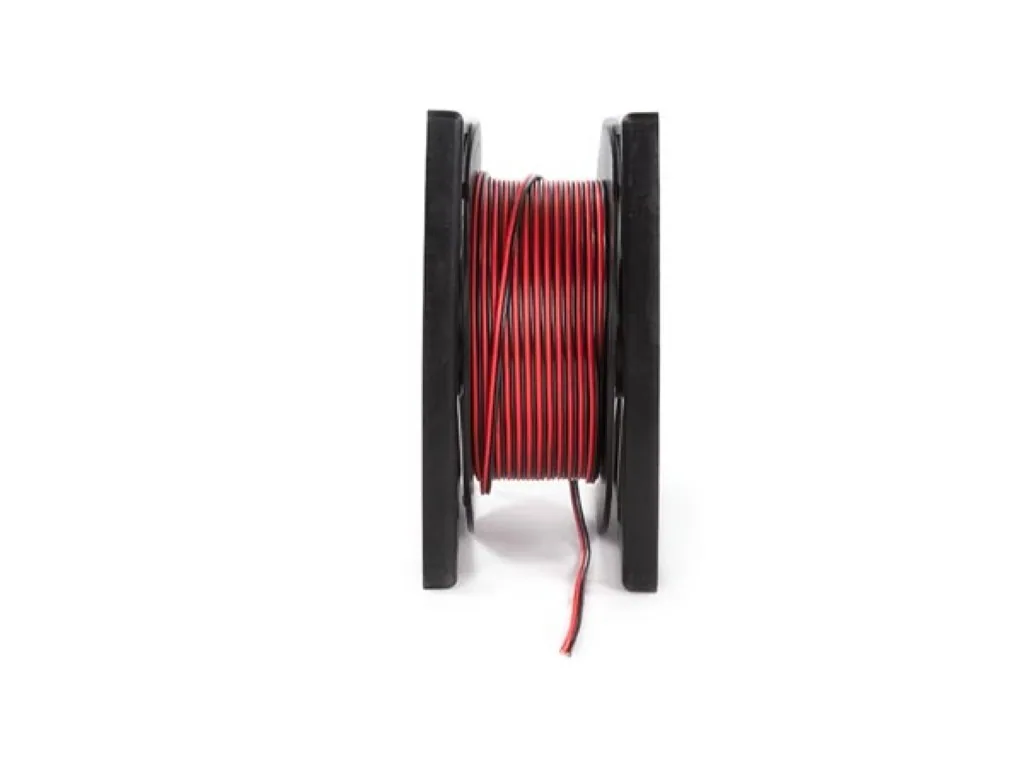 Lautsprecherkabel 2x0,75mm², 100 Meter, rot schwarz, Spule, reiner OFC-Kupferdraht, Audioinstallation, professionelle Beschallung, Studio, Live, Zuhause