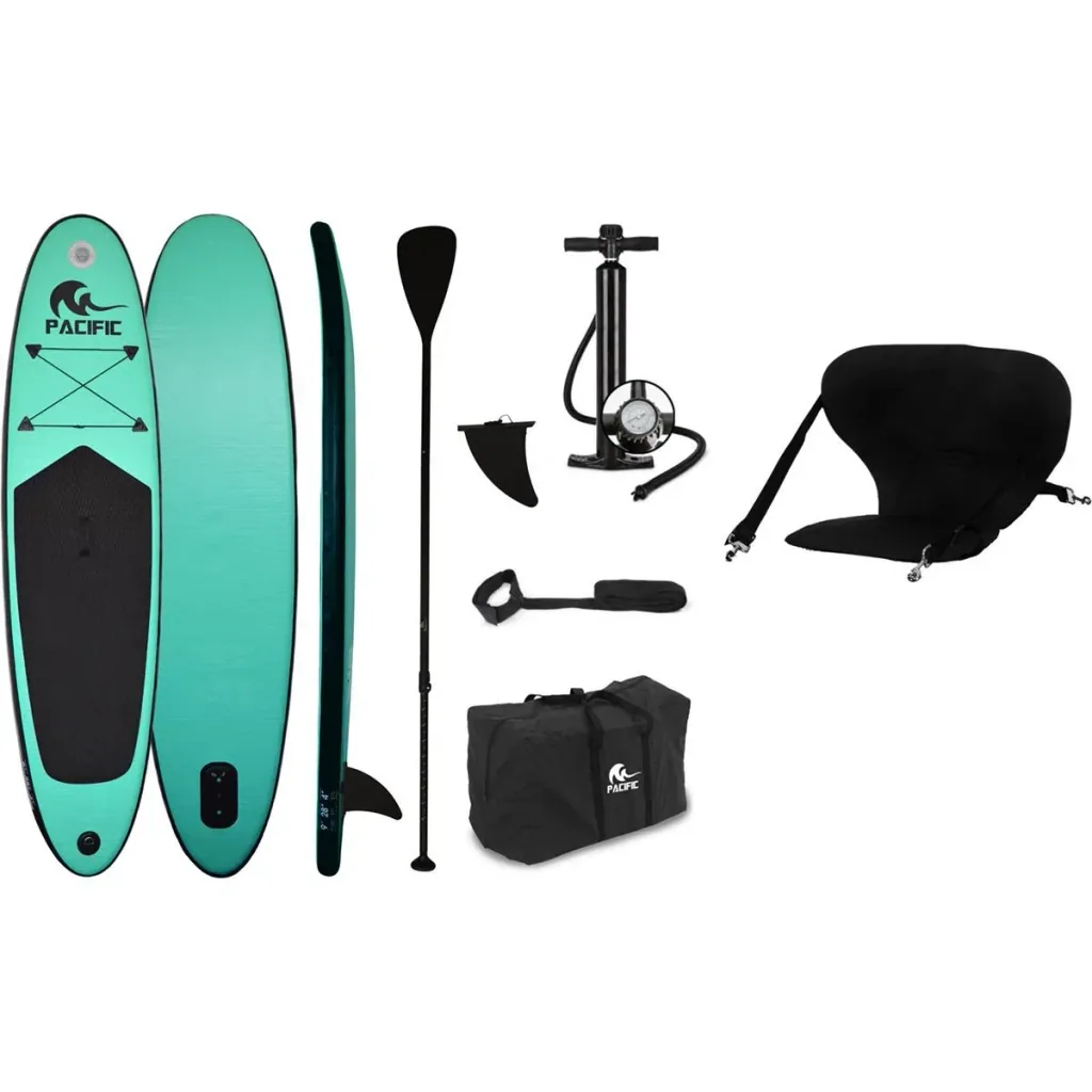 Pacific Ocean Green Sup Board mit FREE SUP Chair- Special Edition - 285 cm - 6 Stück- Grün - bis zu 100kg